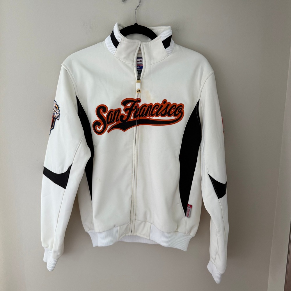 Majestic San Francisco Giants 2010 World Series Champions Jacket White Mens M